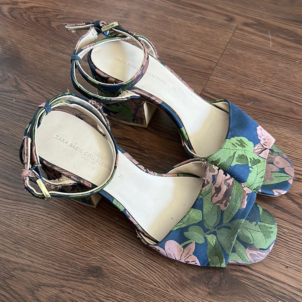 Zara colorful mid heels